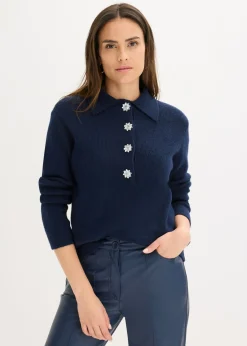 Online Jersey tipo polo con contenido de lana Mujer Jerséis|Ropa De Punto