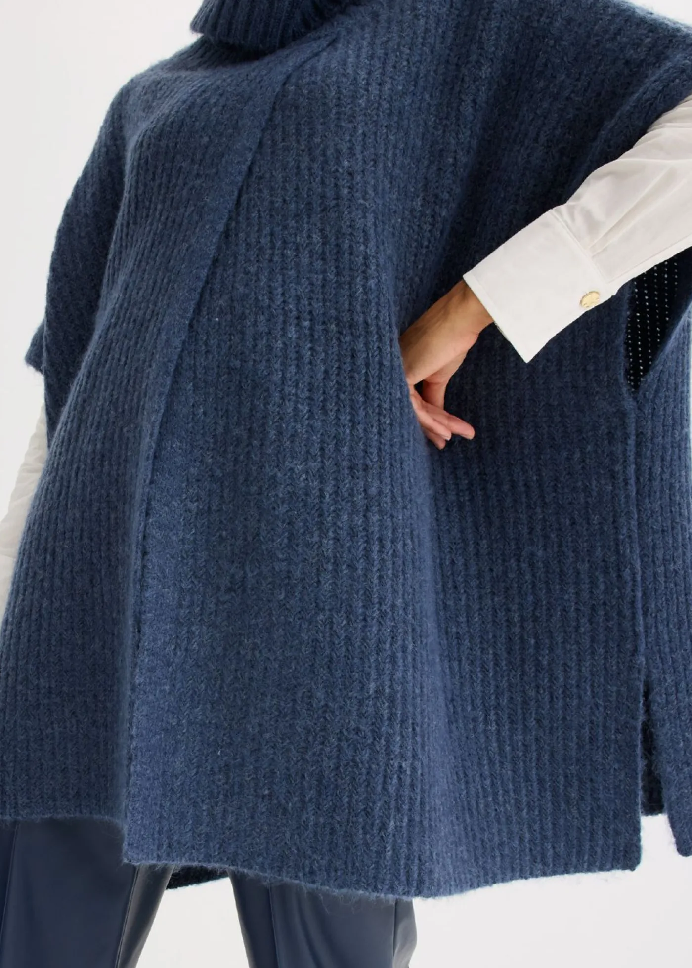 Clearance Jersey tipo poncho con mezcla de lana Mujer Ponchos|Jerséis