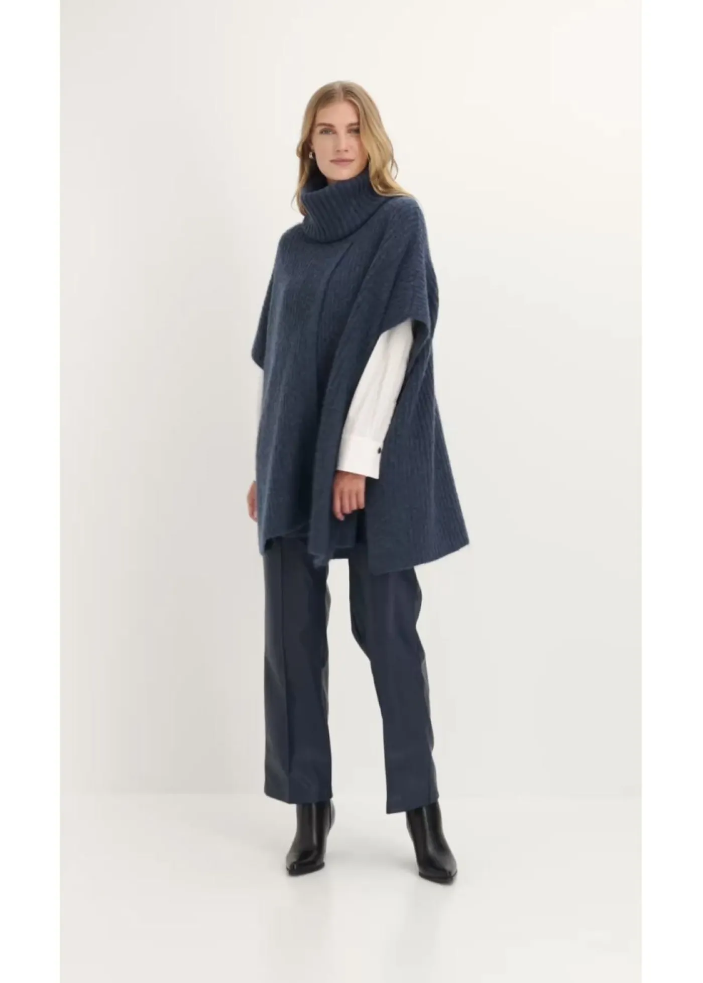 Clearance Jersey tipo poncho con mezcla de lana Mujer Ponchos|Jerséis