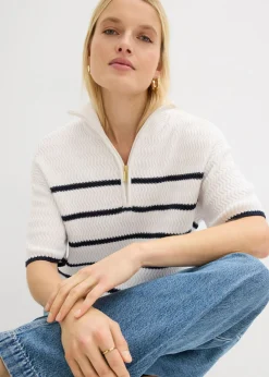 Online Jersey tipo troyer con contenido de algodón Mujer Jerséis|Novedades