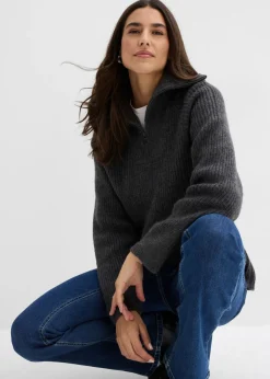 Outlet Jersey tipo troyer de canalé Mujer Jerséis