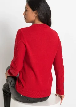 Online Jersey troyer con patrón trenzado Mujer Jerséis