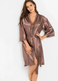 Sale Kimono de satén Mujer Albornoces Y Batas|Lencería