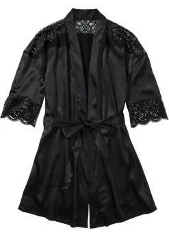 Outlet Kimono de satén con efecto brillante Mujer Albornoces Y Batas|Lencería