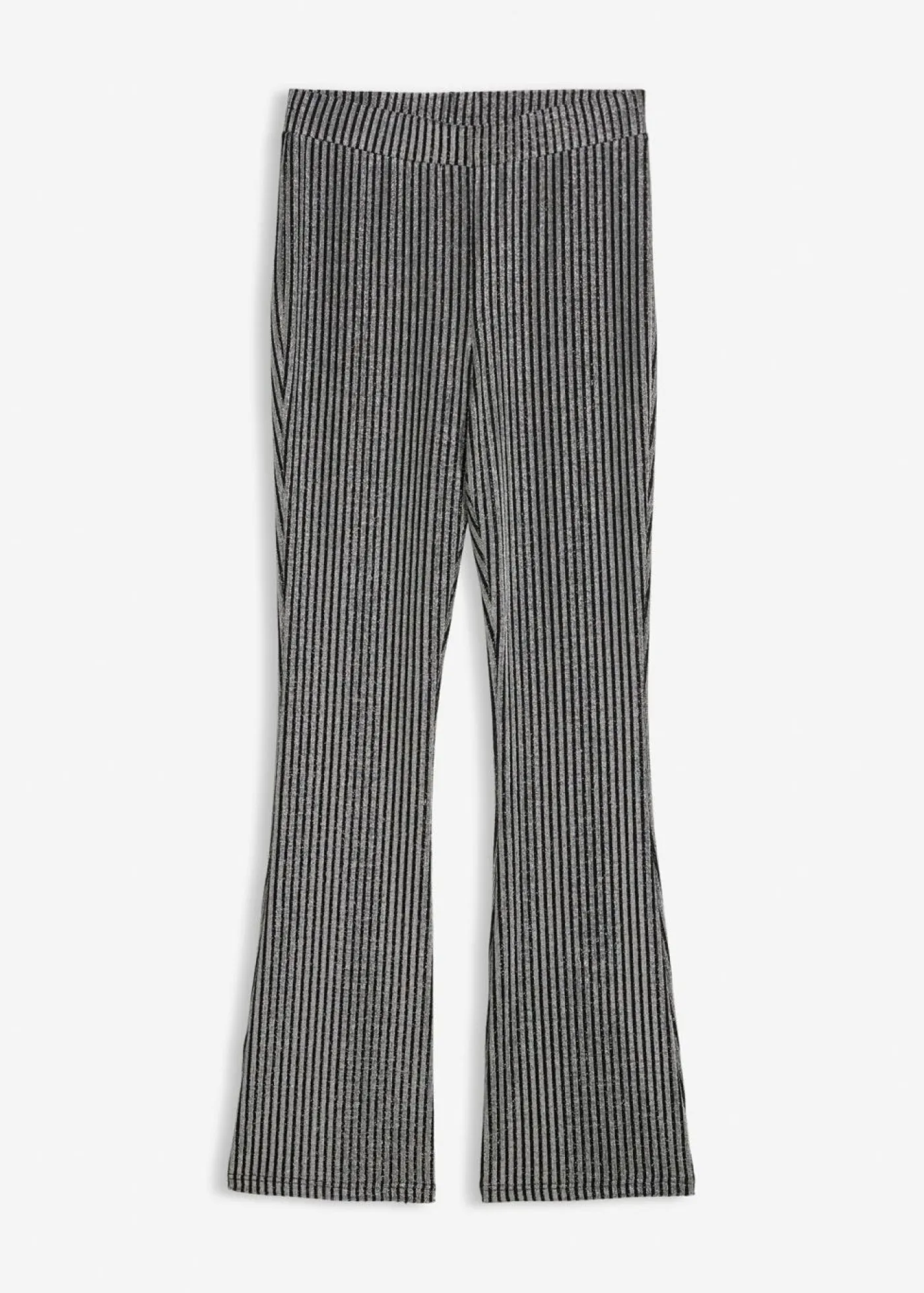 Leggings acampanados con hilo brillante Mujer Pantalones