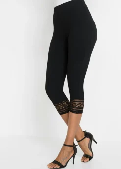 Outlet Leggings capri con algodón orgánico Mujer Pantalones