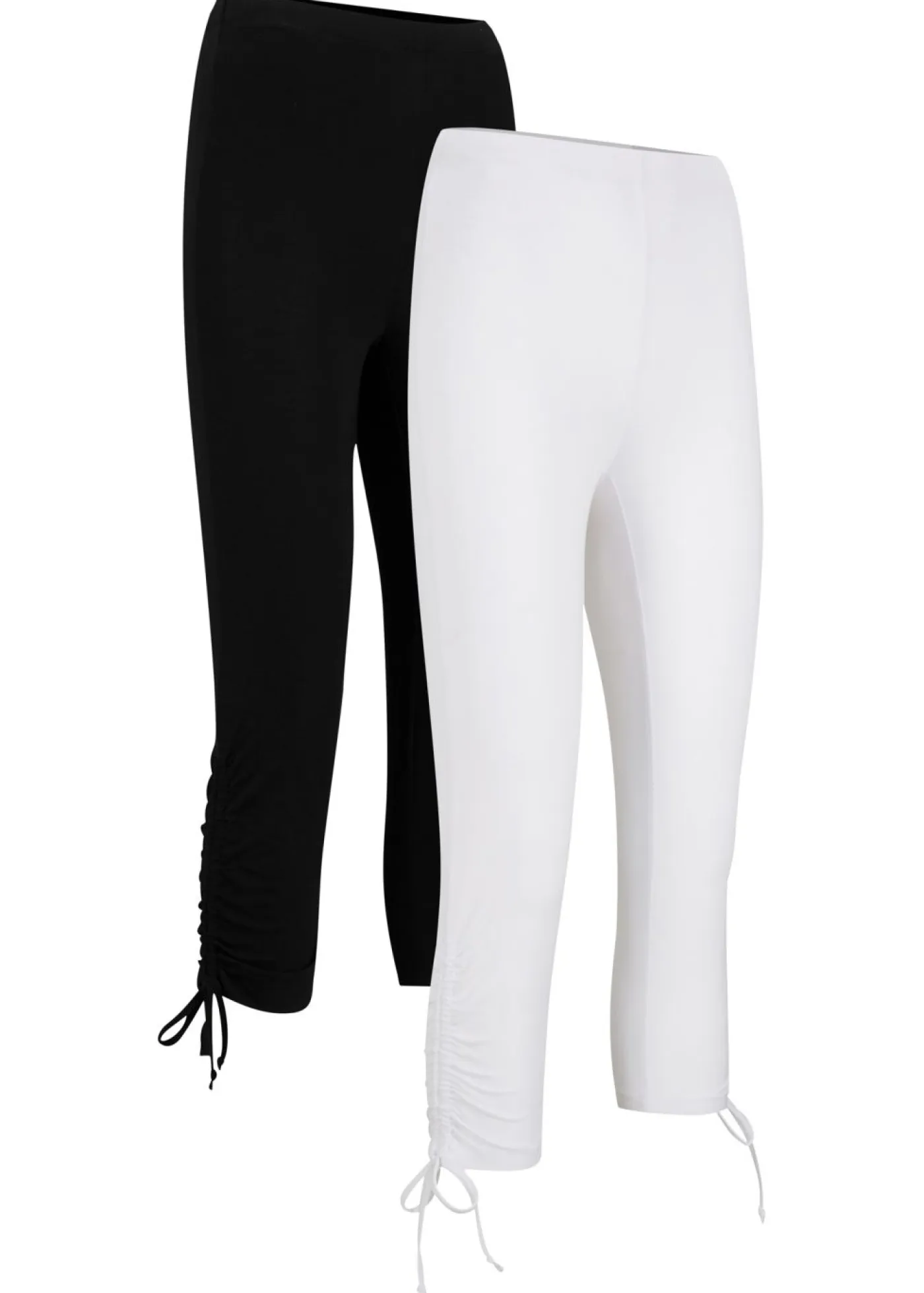 Sale Leggings capri con fruncido (2 unidades) Mujer Pantalones