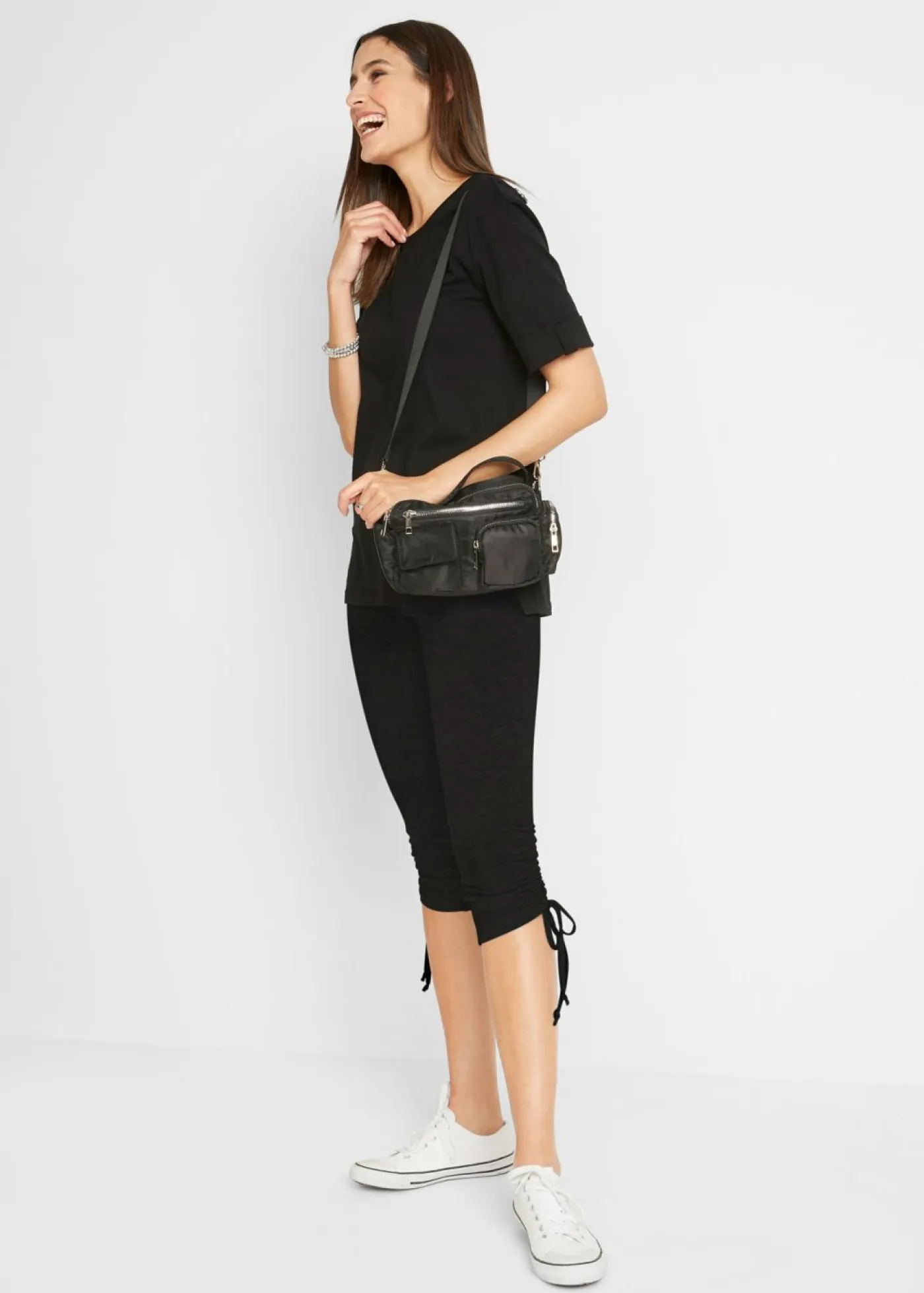 Outlet Leggings capri con fruncido (2 unidades) Mujer Pantalones
