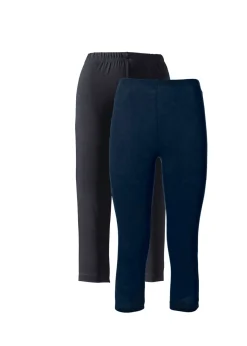 Sale Leggings capri de corte ajustado (2 unidades) Mujer Básicos|Pantalones