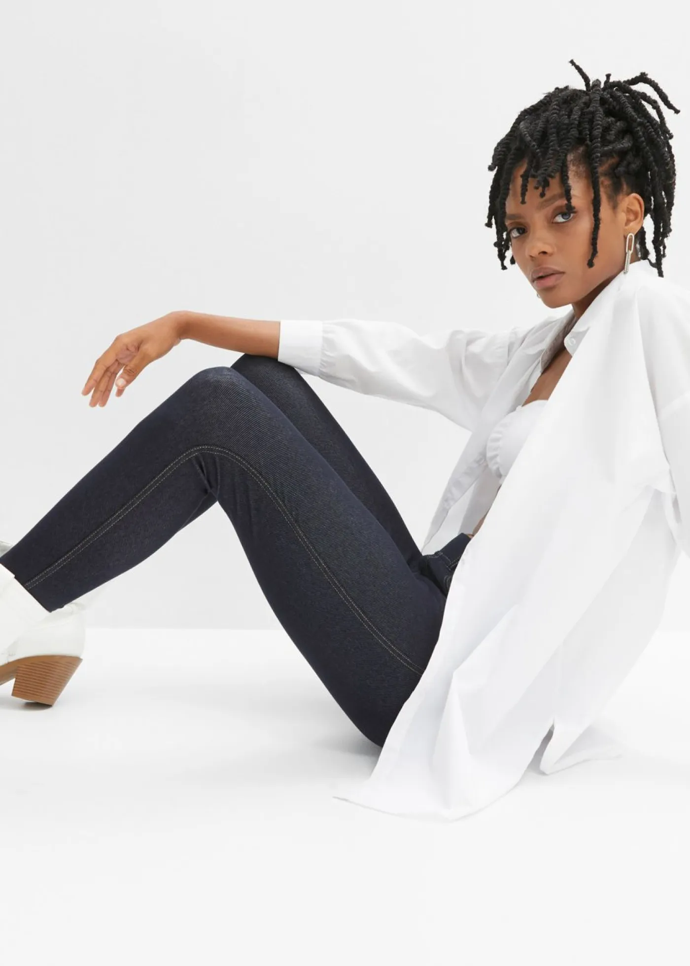 Leggings con aspecto de vaquero Mujer Pantalones