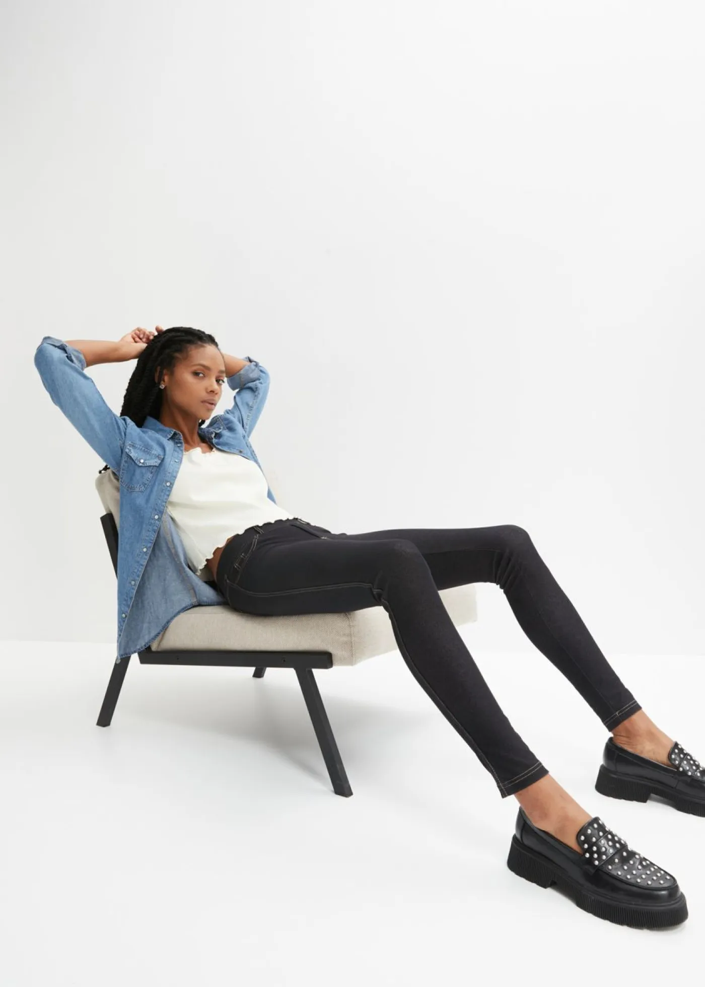Sale Leggings con aspecto de vaquero Mujer Pantalones