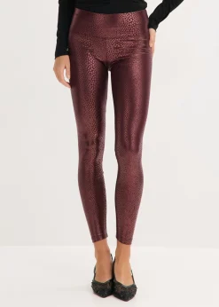 Clearance Leggings de piel sintética con alto brillo Mujer Pantalones|Tallas Pequeñas
