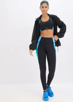 Hot Leggings deportivos cómodos de material de secado rápido en colores en contraste Mujer Ropa Deportiva|Pantalones