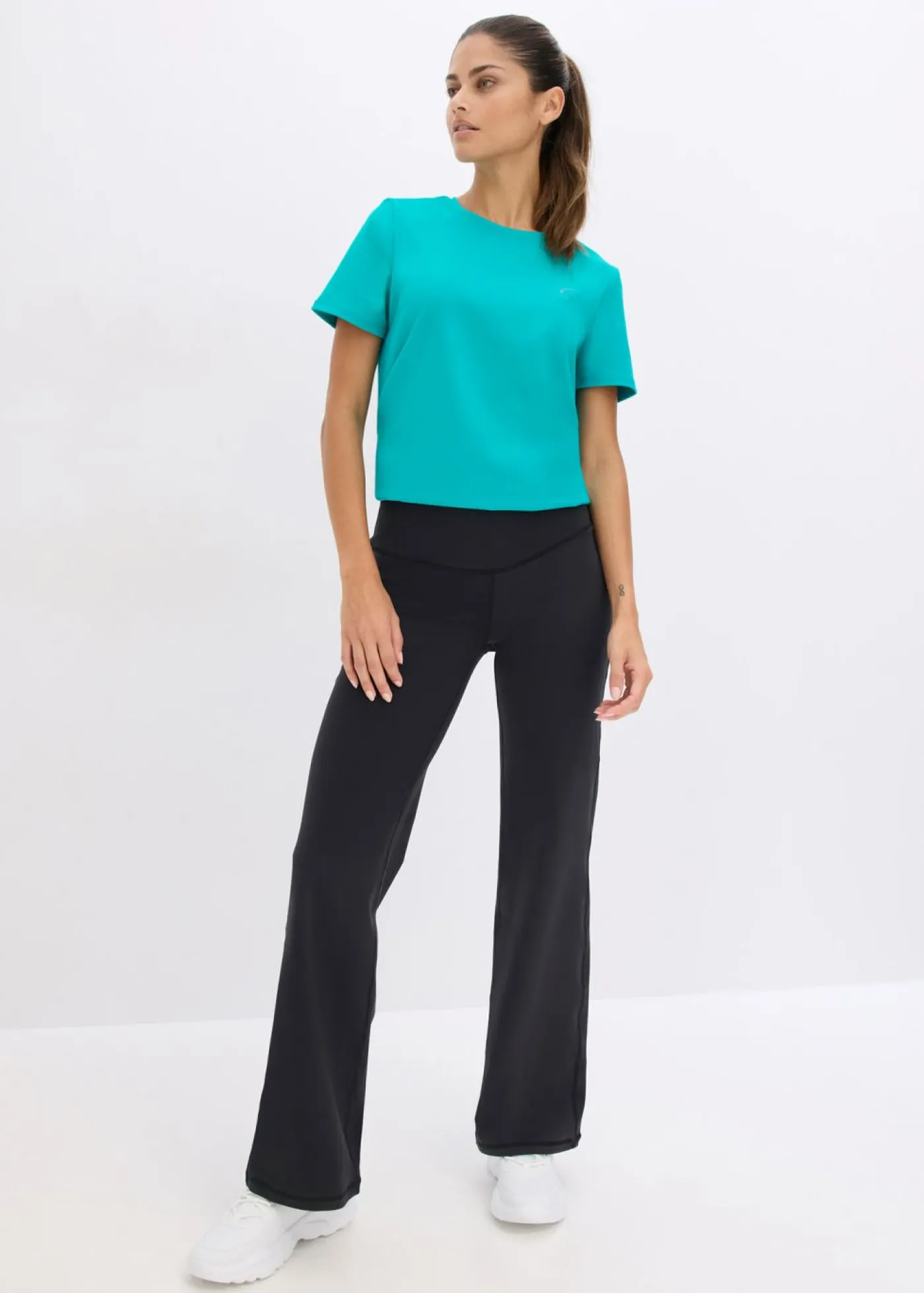 Online Leggings deportivos de algodón resistente con perneras rectas Mujer Ropa Deportiva|Pantalones
