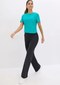 Online Leggings deportivos de algodón resistente con perneras rectas Mujer Ropa Deportiva|Pantalones
