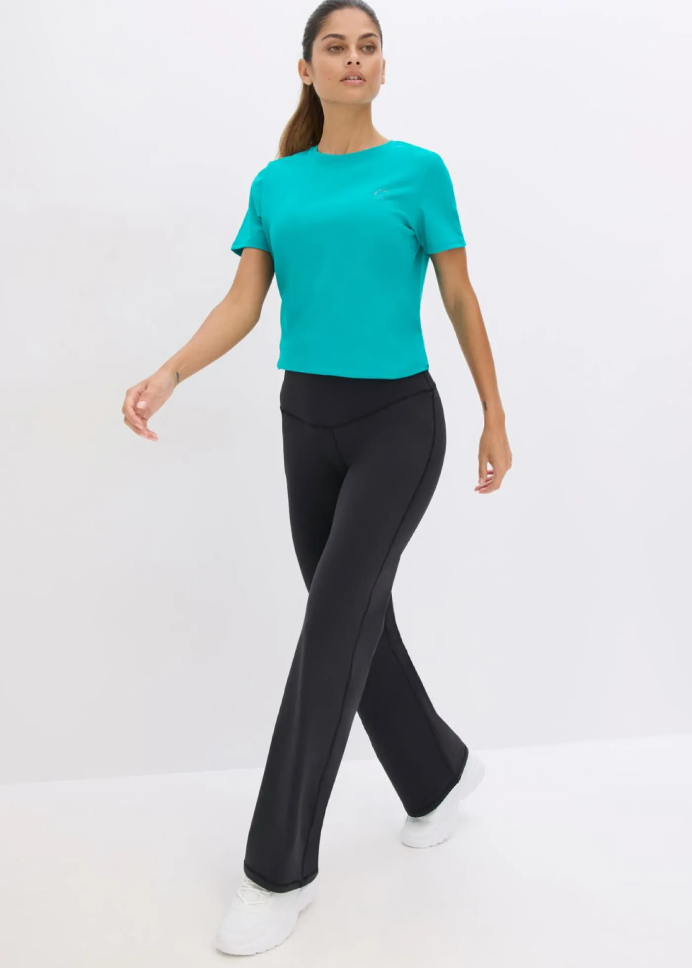 Online Leggings deportivos de algodón resistente con perneras rectas Mujer Ropa Deportiva|Pantalones
