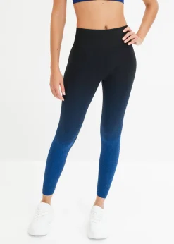 Best Leggings deportivos de material de secado rápido sin costuras con degradado cromático Mujer Ropa Deportiva|Pantalones