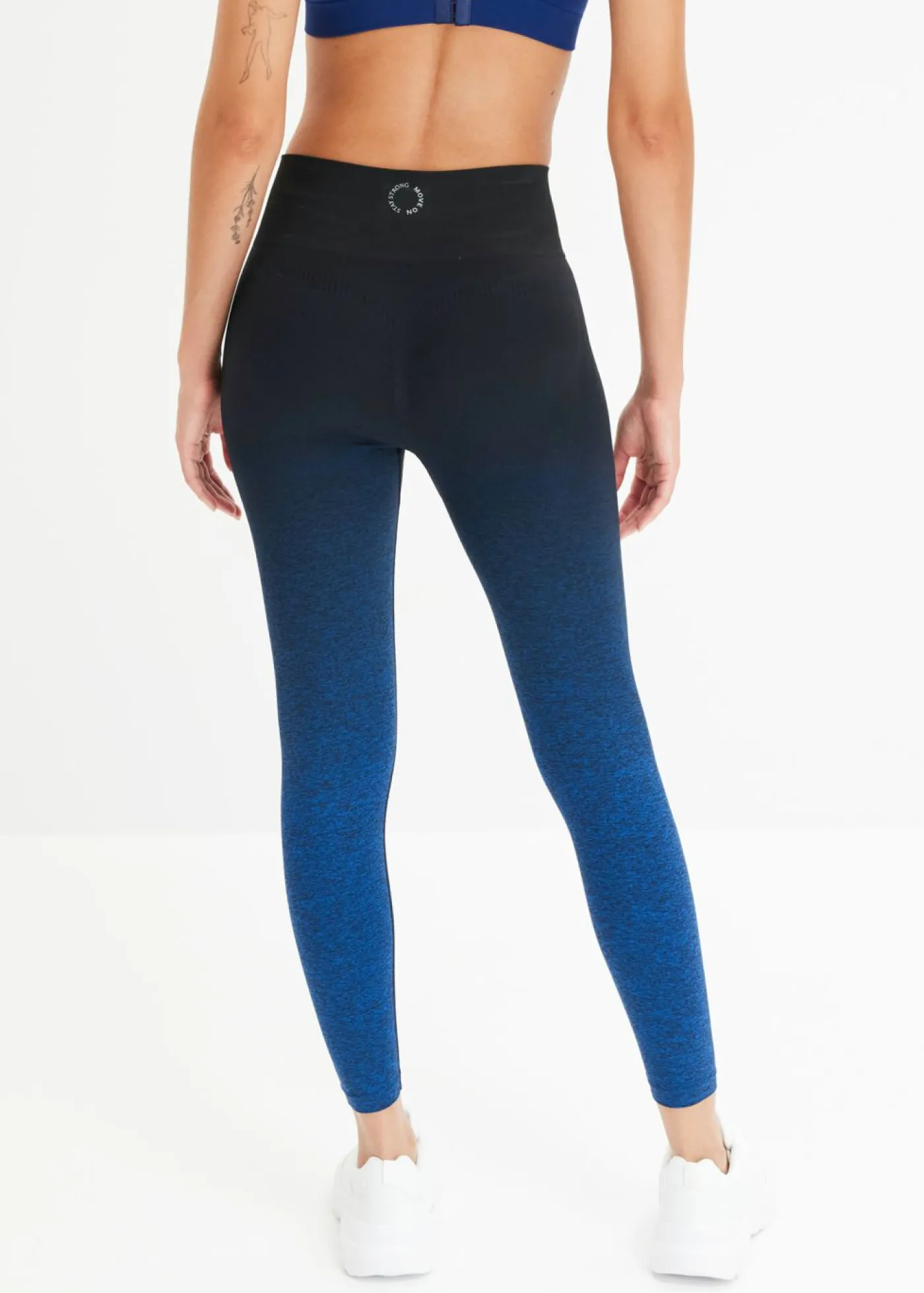 Best Leggings deportivos de material de secado rápido sin costuras con degradado cromático Mujer Ropa Deportiva|Pantalones