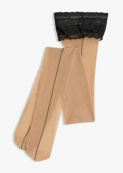 Outlet Medias sin liguero con encaje de 20 den Mujer Lencería Sexy|Medias, Panties Y Calcetines