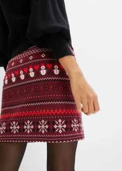 Online Minifalda con patrón noruego de mezcla de algodón y elastano Mujer Faldas