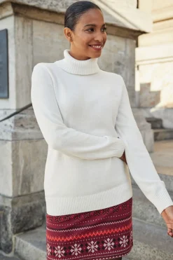 Online Minifalda con patrón noruego de mezcla de algodón y elastano Mujer Faldas