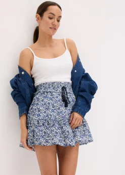Hot Minifalda de algodón ligero con diseño bohemio Mujer Faldas