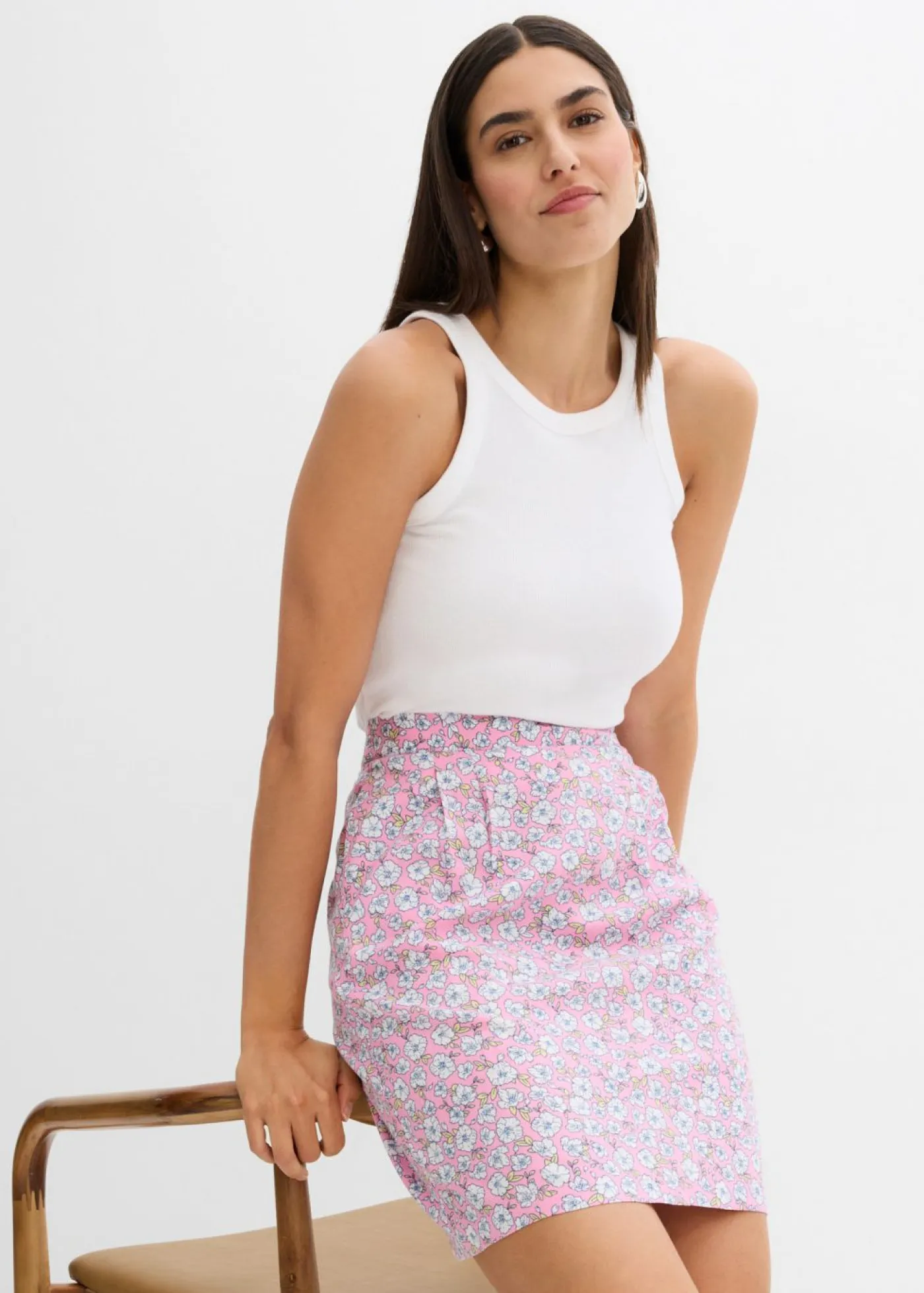 Clearance Minifalda de viscosa fluida Mujer Faldas