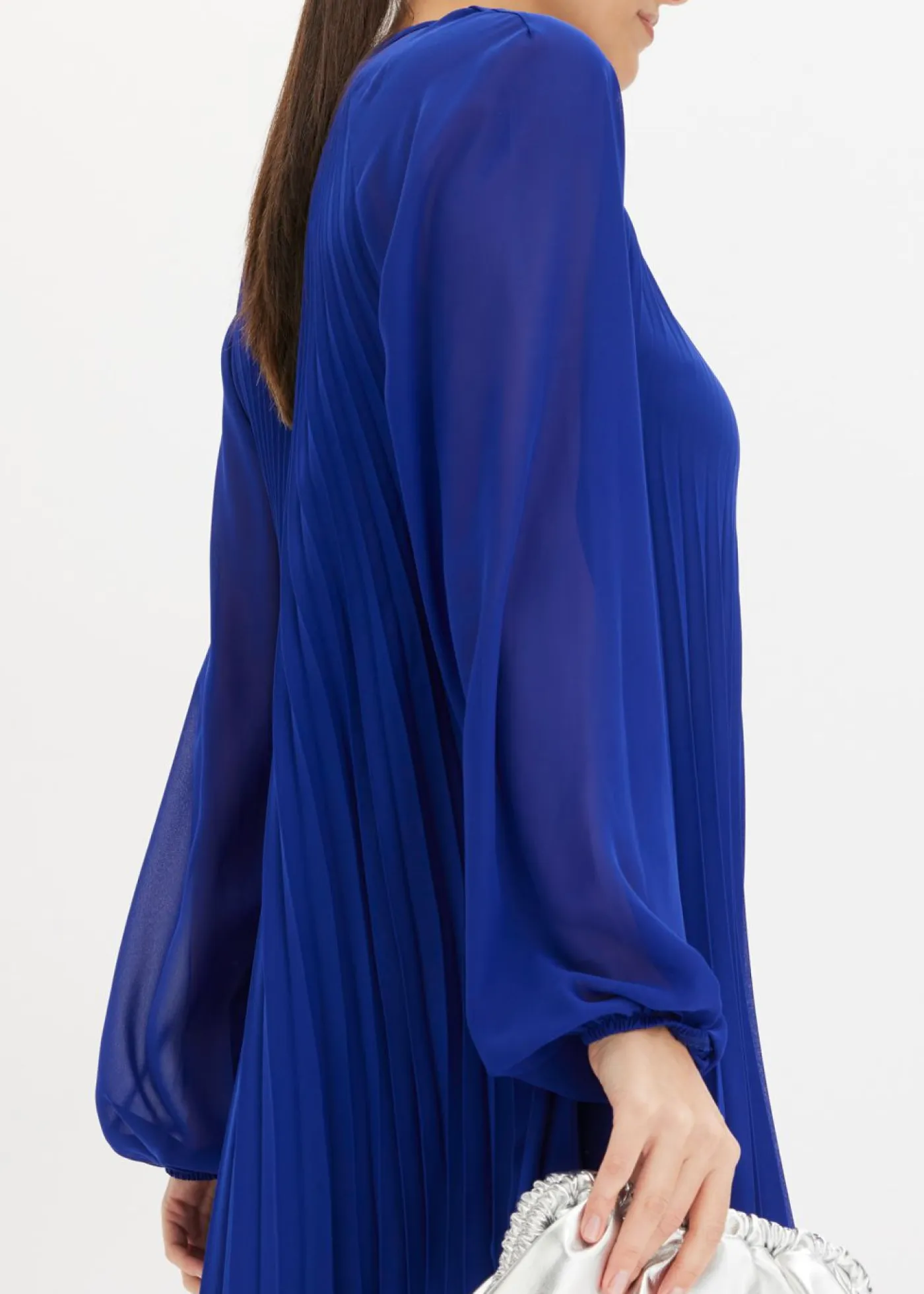 Sale Minivestido de gasa fina con plisado Mujer Vestidos|Novedades