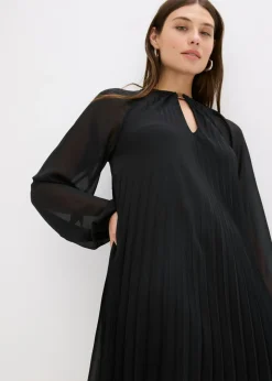 Outlet Minivestido de gasa fina con plisado Mujer Vestidos|Novedades