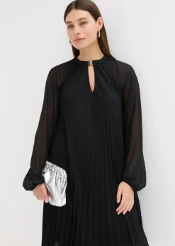 Outlet Minivestido de gasa fina con plisado Mujer Vestidos|Novedades