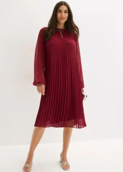 Outlet Minivestido de gasa fina con plisado Mujer Vestidos|Novedades