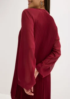 Outlet Minivestido de gasa fina con plisado Mujer Vestidos|Novedades