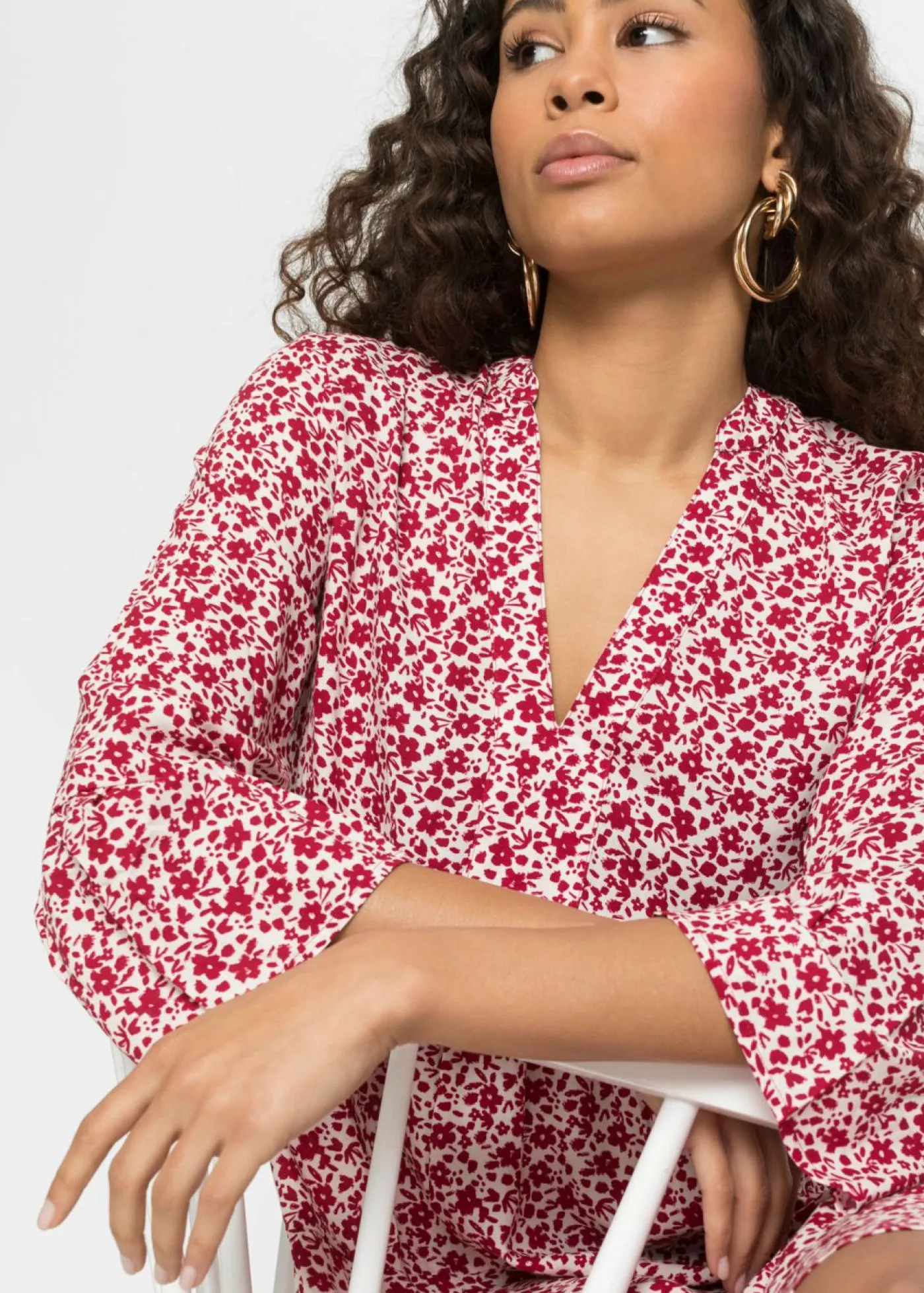 Discount Minivestido de viscosa fluida con volantes Mujer Vestidos