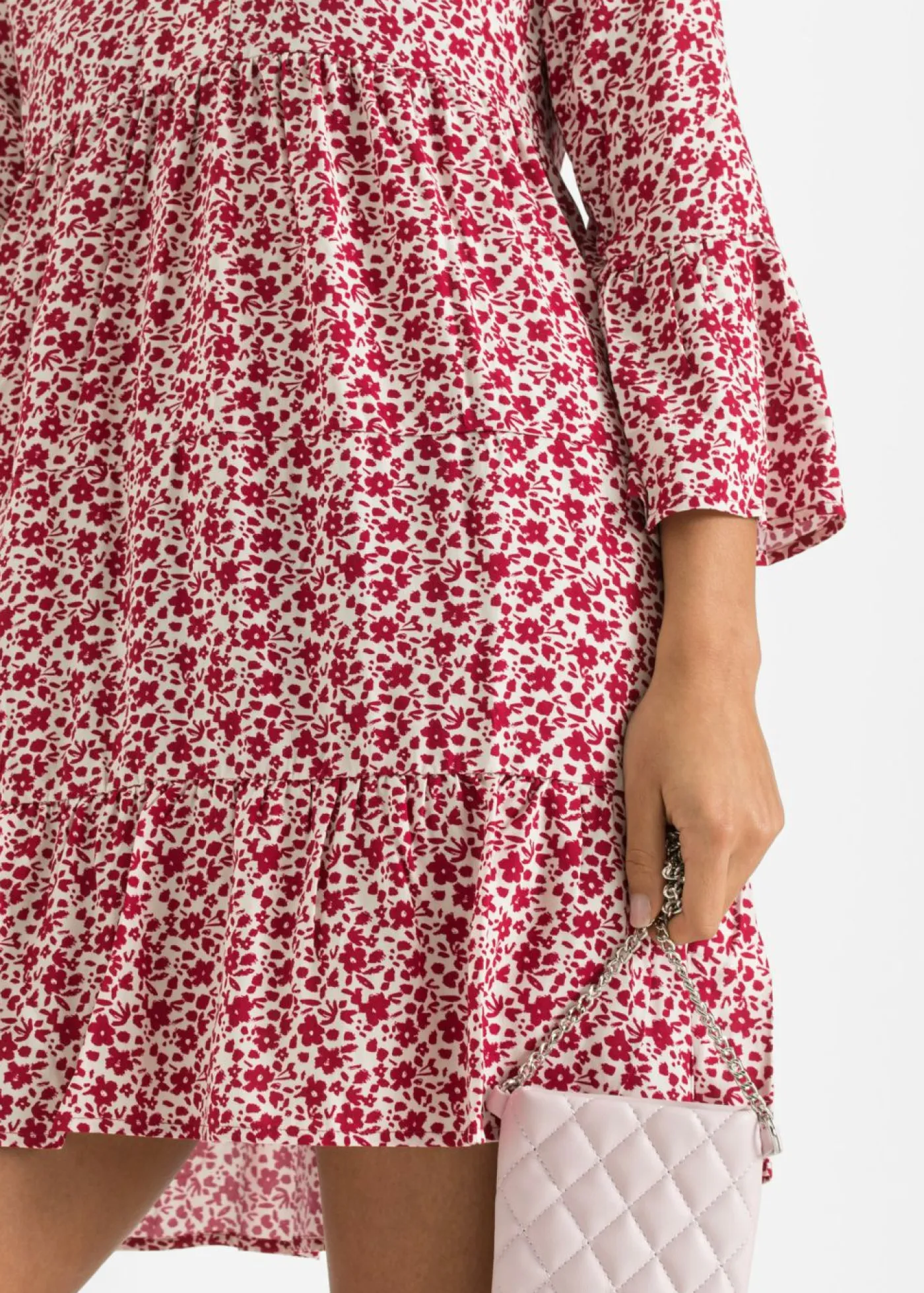 Discount Minivestido de viscosa fluida con volantes Mujer Vestidos