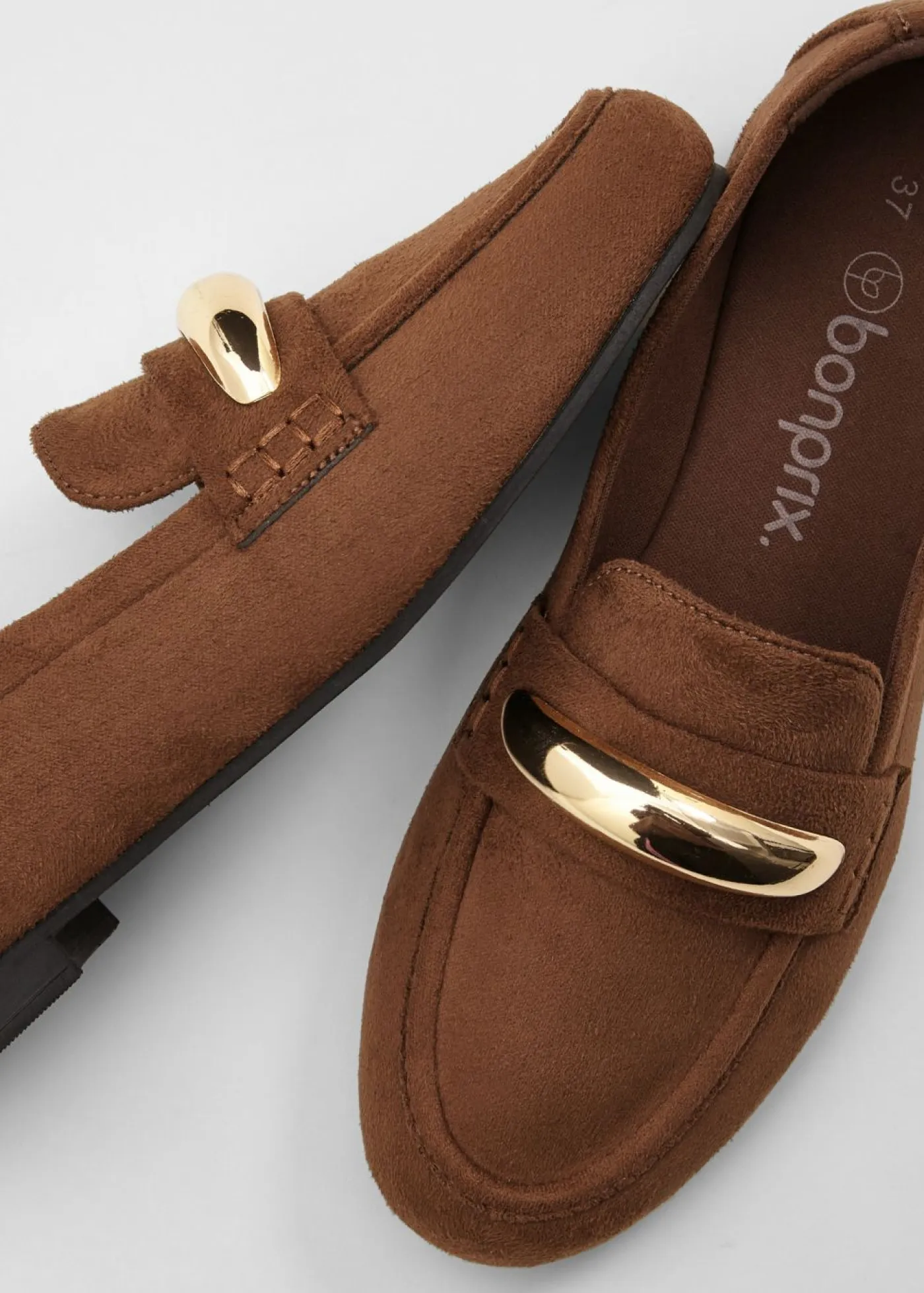 Outlet Mocasines con detalles metalizados Mujer Mocasines|Zapatos Primavera-Verano