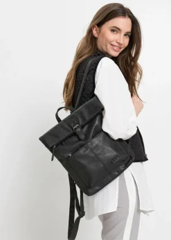 New Mochila con bolsillo exterior y detalle de hebilla Mujer Bolsos