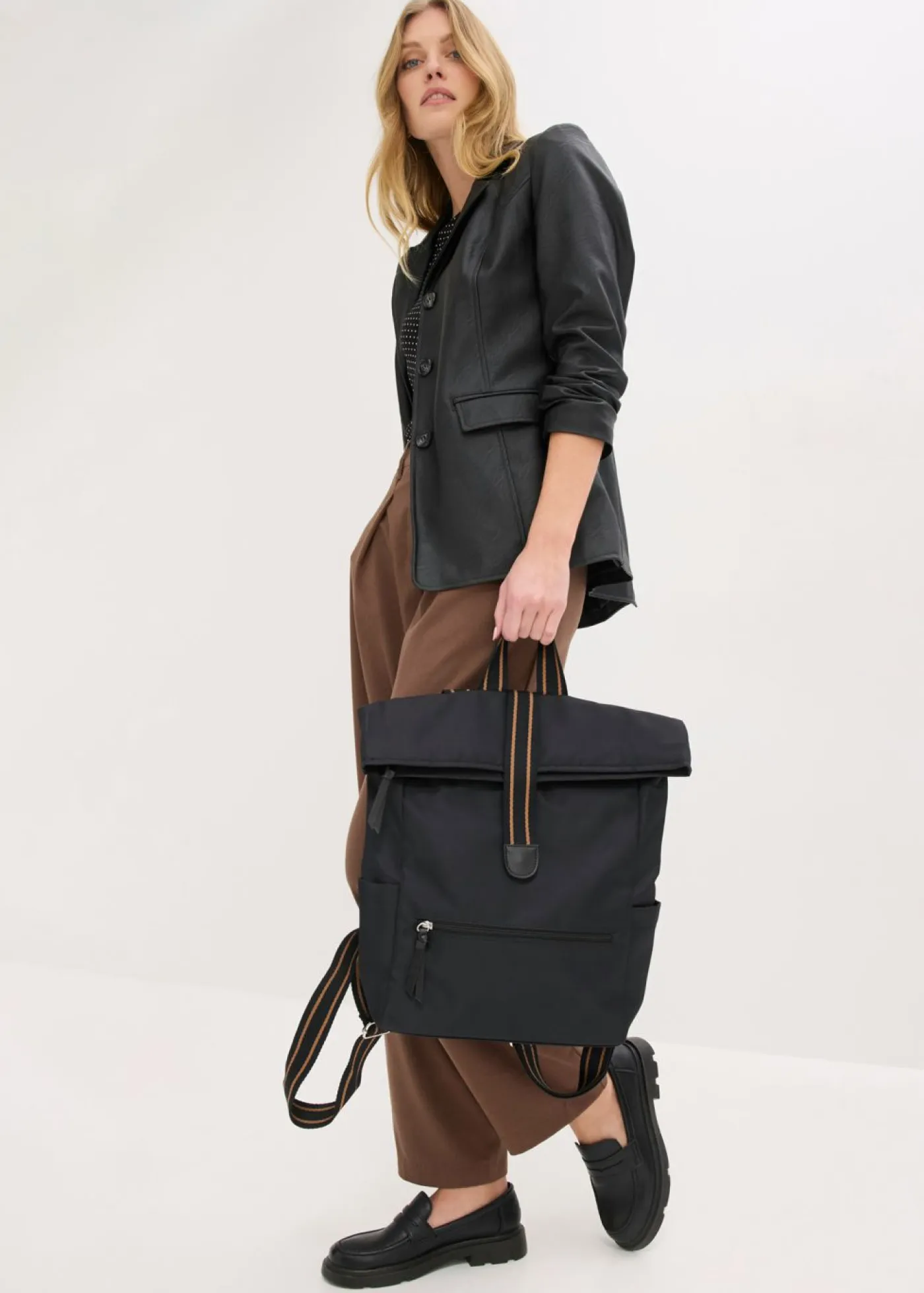 Sale Mochila con detalles en contraste Mujer Novedades|Bolsos
