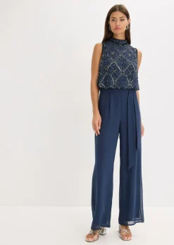 New Mono con bordado de perlas Mujer Monos|Ropa Elegante