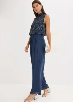 New Mono con bordado de perlas Mujer Monos|Ropa Elegante