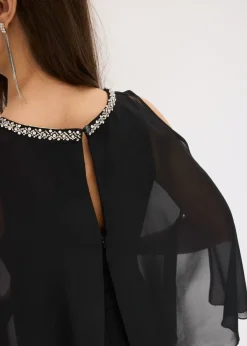 Sale Mono con capa y adornos de piedras brillantes Mujer Monos|Ropa Elegante