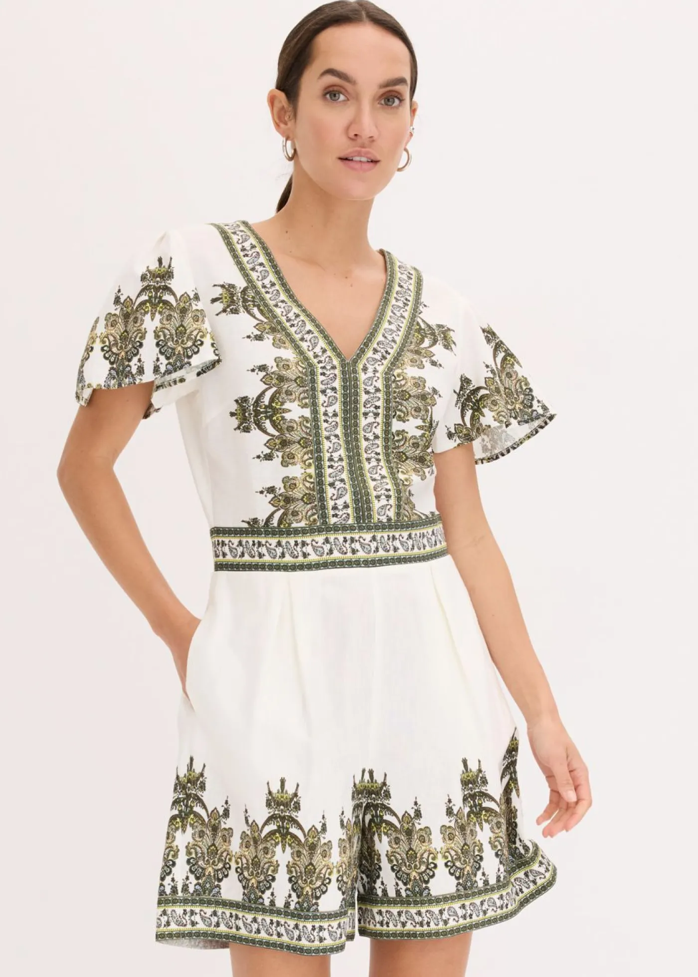 Outlet Mono con contenido de lino Mujer Monos