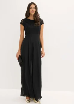 Outlet Mono con encaje e inserto de gasa Mujer Monos|Novedades