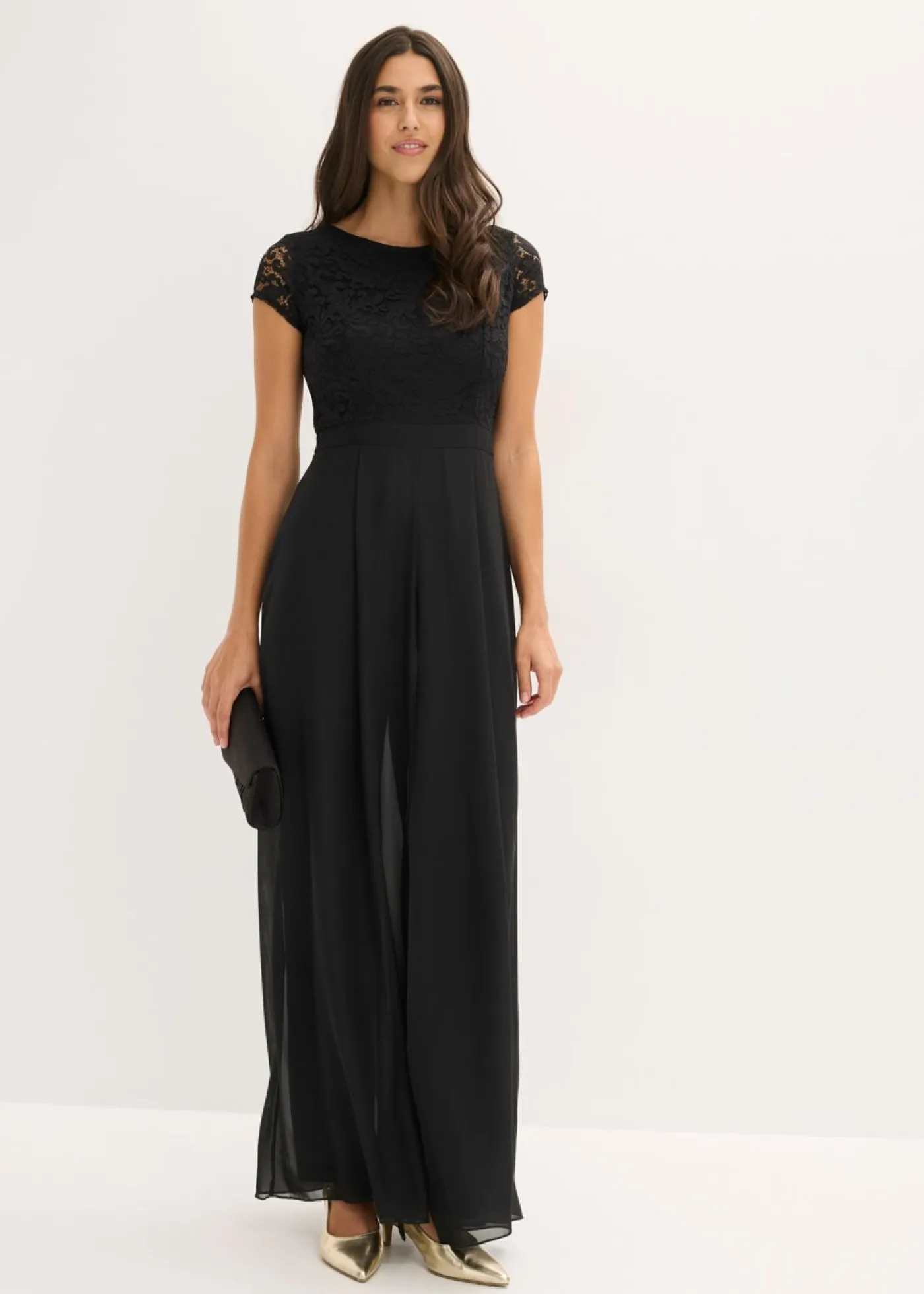 Outlet Mono con encaje e inserto de gasa Mujer Monos|Novedades