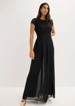 Outlet Mono con encaje e inserto de gasa Mujer Monos|Novedades