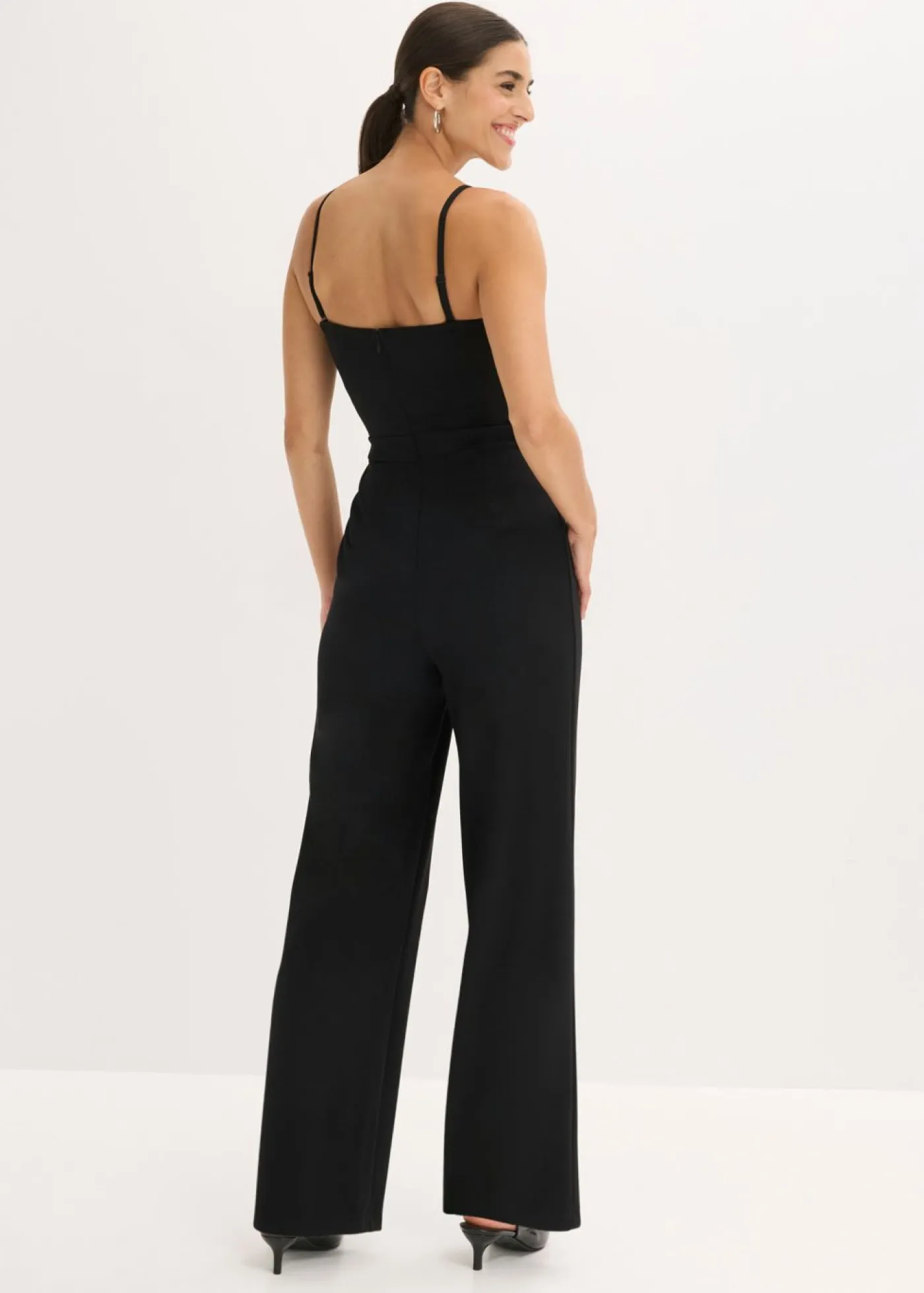 Outlet Mono de crepé estructurado con bordado de perlas Mujer Monos|Novedades