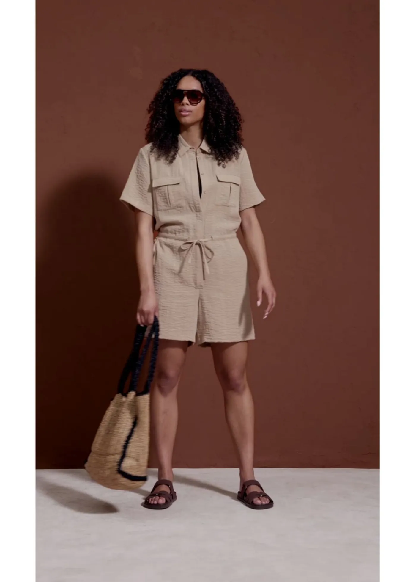 New Mono de mezcla de viscosa fina Mujer Monos
