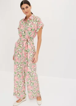 Online Mono de mezcla de viscosa fluida Mujer Monos