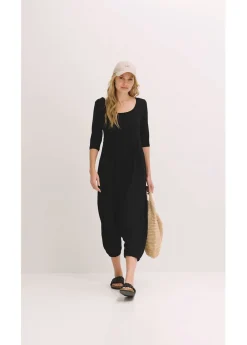 Sale Mono de punto de mezcla de viscosa fluida Mujer Monos