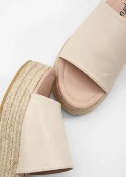 Best Mules de plataforma con aspecto de rafia Mujer Tendencias·Zapatos Veganos|Zapatos Primavera-Verano