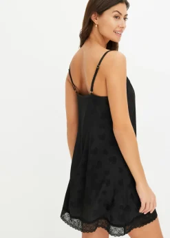 New Negligé de satén con diseño de corazones Mujer Corsés|Lencería
